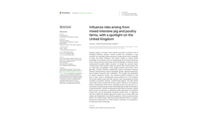Article: influenza risks from pig and poultry farms