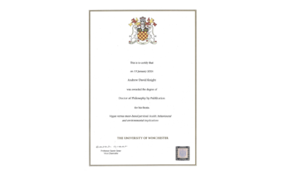 Award: PhD on vegan pet food