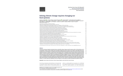 Article: climate change and diet