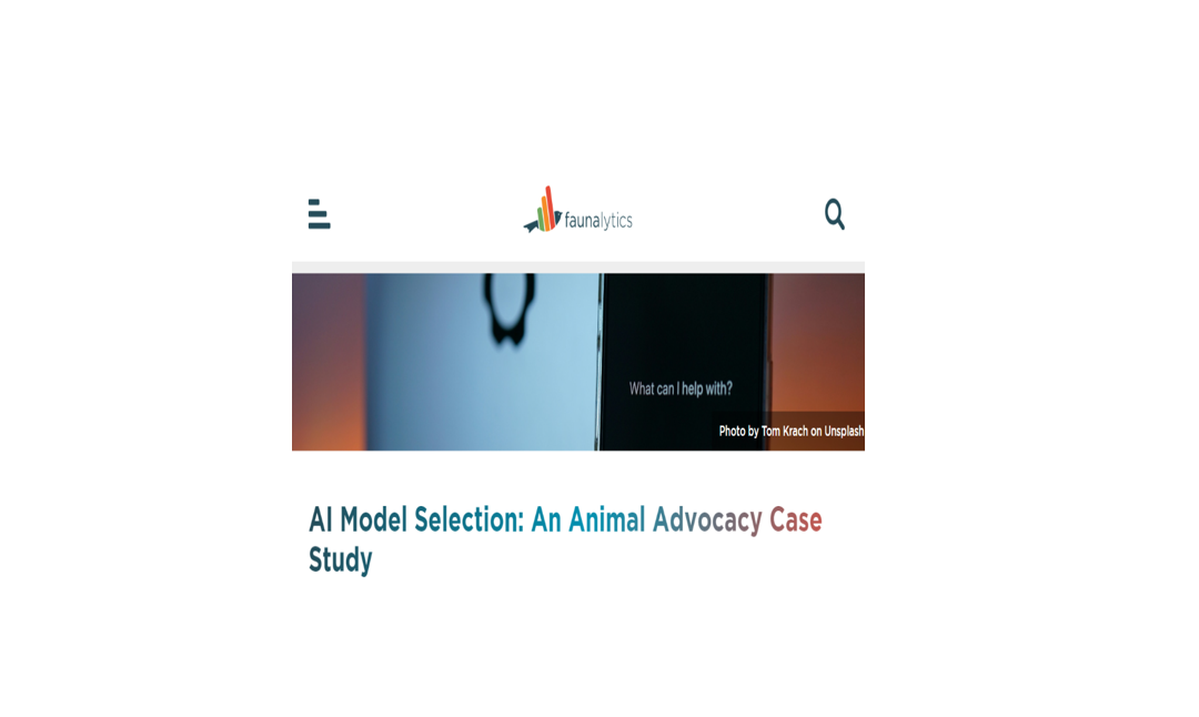 Article: AI and animal advocacy