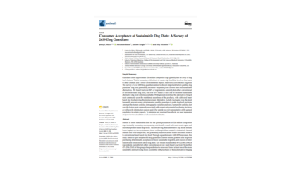 Article: sustainable dog food – consumer acceptance