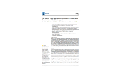Article: animal farming and climate change